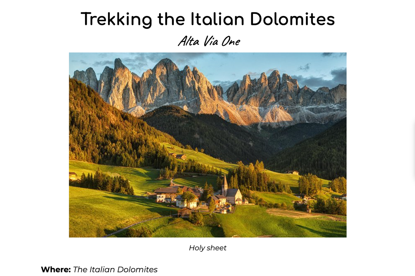 Italian Dolomites - Alta Via 1 Itinerary!