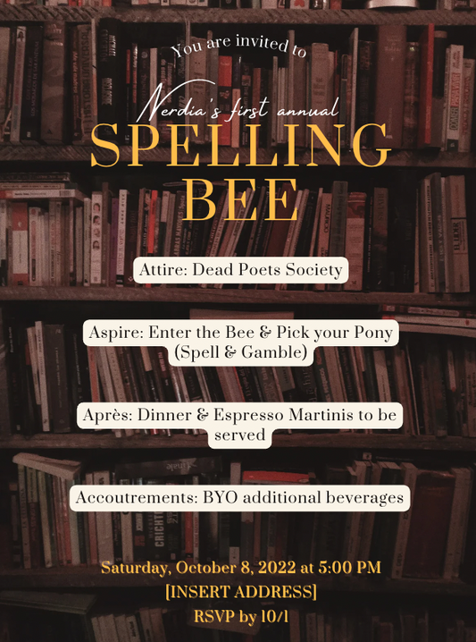 Spelling Bee Soirée Event Guide