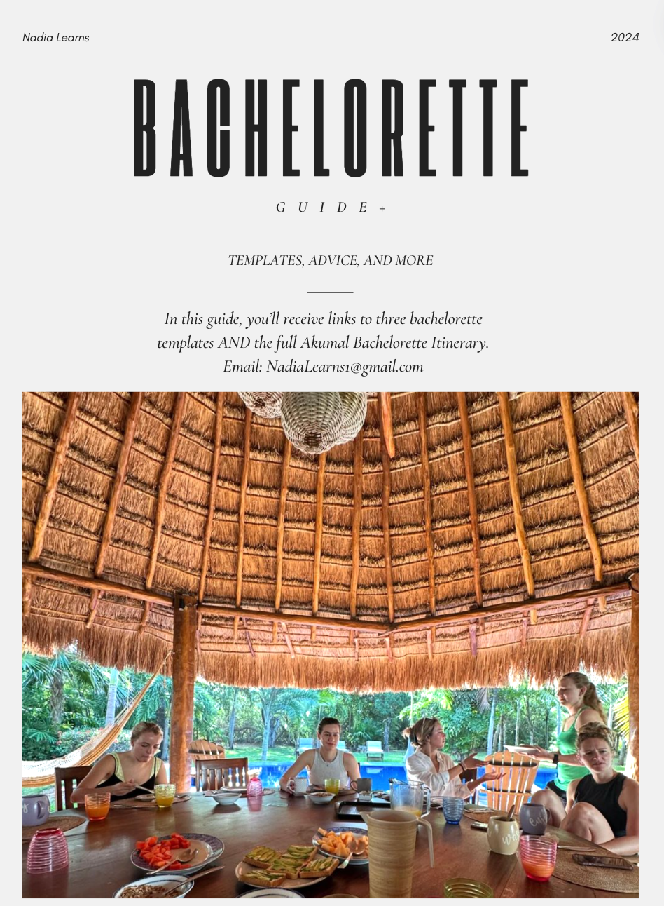 The Bachelorette Guide (+ Full Akumal Itinerary!)