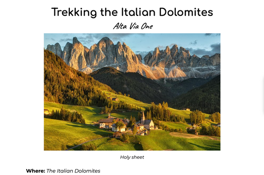 Italian Dolomites - Alta Via 1 Itinerary!