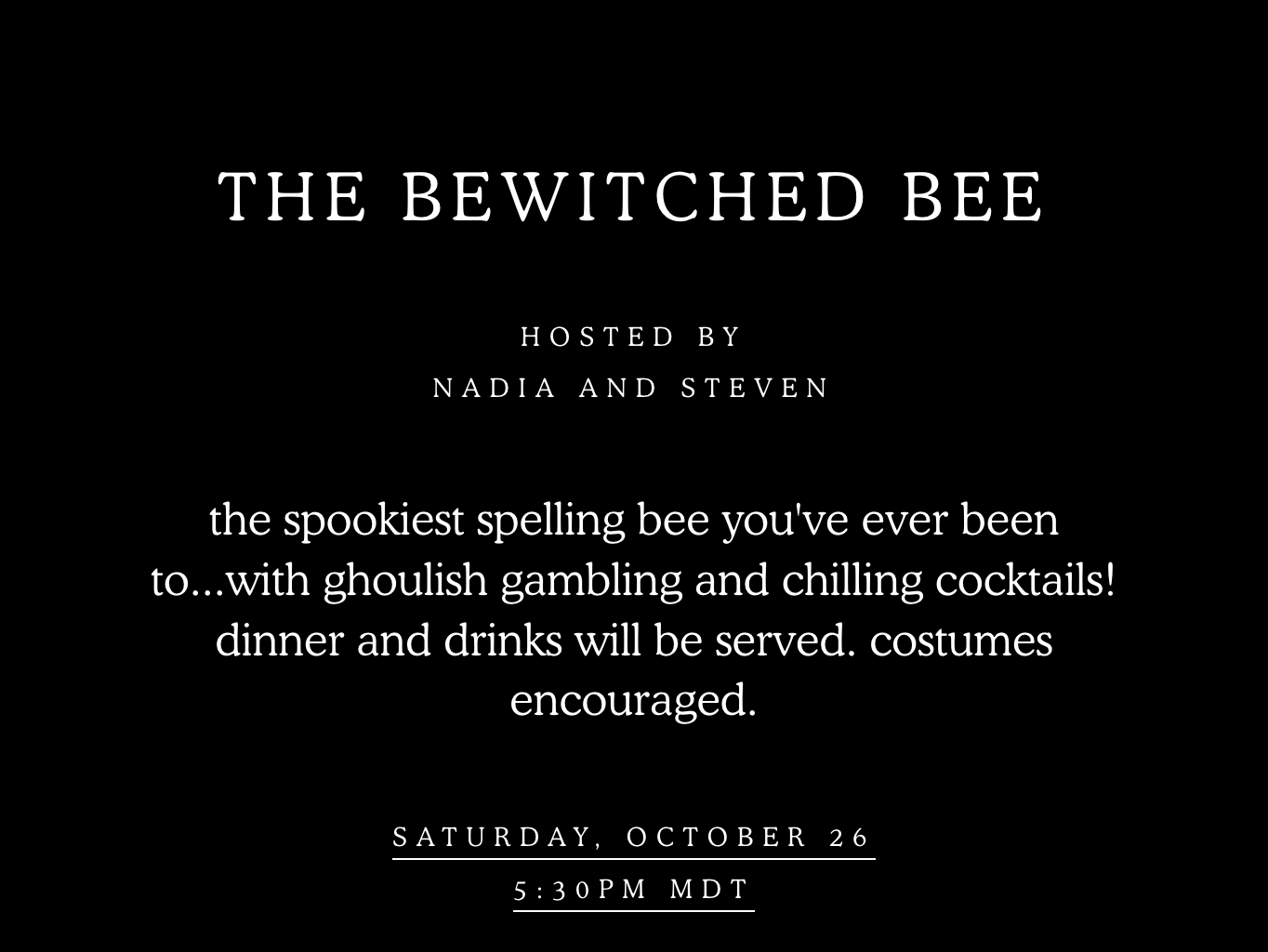 The Spooky Spelling Bee (customizable!)